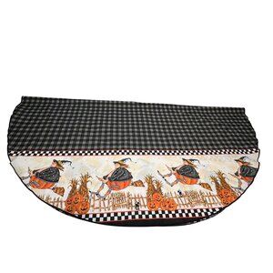 VTG Witch Halloween Daisy Kingdom Broomzelda Oval Tablecloth